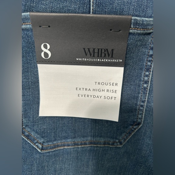 NWT White House Black Market Extra High-Rise Novelty Pocket Trouser Jeans 8 - Picture 5 of 8